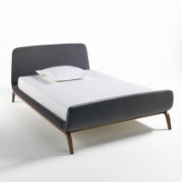 Кровать С велюровой обивкой Trabador 160 x 200 см серый AM.PM  фото, kupilegko.ru